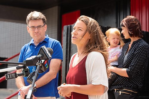 Mike Sudoma / Winnipeg Free Press
Project Coordinator, Jeanette Siliva, speaks to media about the newly developed Meadowood Victory Gardens Saturday afternoon
June 20, 2020