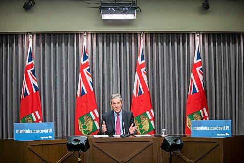 MIKAELA MACKENZIE / WINNIPEG FREE PRESS

Premier Brian Pallister speaks to the media in a live-streamed media conference at the Manitoba Legislative Building in Winnipeg on Tuesday, June 23, 2020. For Larry Kusch story.
Winnipeg Free Press 2020.