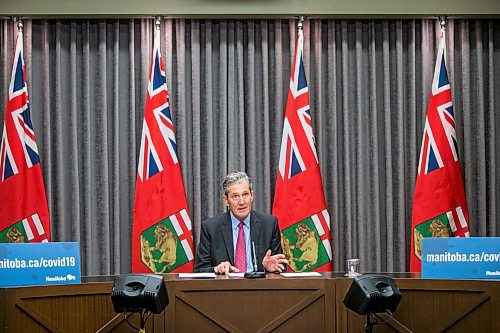 MIKAELA MACKENZIE / WINNIPEG FREE PRESS

Premier Brian Pallister speaks to the media in a live-streamed media conference at the Manitoba Legislative Building in Winnipeg on Tuesday, June 23, 2020. For Larry Kusch story.
Winnipeg Free Press 2020.