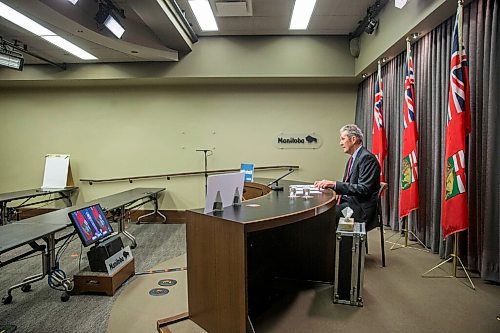 MIKAELA MACKENZIE / WINNIPEG FREE PRESS

Premier Brian Pallister speaks to the media in a live-streamed media conference at the Manitoba Legislative Building in Winnipeg on Tuesday, June 23, 2020. For Larry Kusch story.
Winnipeg Free Press 2020.