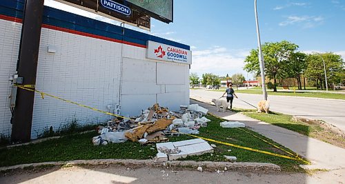MIKE DEAL / WINNIPEG FREE PRESS
The boarded up wall of the Goodwill on Pembina Hwy after a car lost control early Monday morning. This is the second time in less than a year that the Goodwill store has had a vehicle plow into the building.
200623 - Tuesday, June 23, 2020.