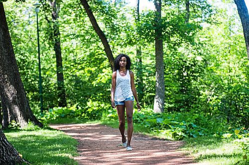 MIKAELA MACKENZIE / WINNIPEG FREE PRESS

Beverly Ndukwu, local actress who is also an advocate for Sickle Cell awareness, poses for a portrait in Kildonan Park in Winnipeg on Wednesday, June 24, 2020. Her five things include walking in the park, music, meditation and her phone/social media.
Winnipeg Free Press 2020.