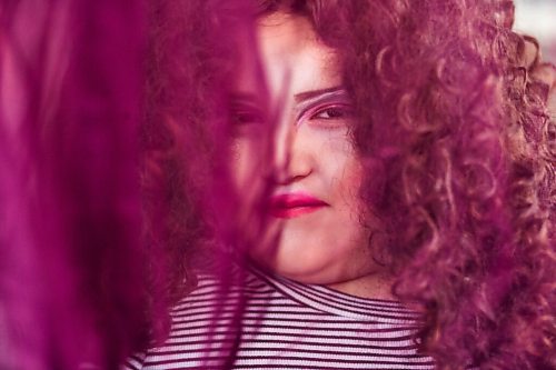 MIKAELA MACKENZIE / WINNIPEG FREE PRESS

Olivia Limeheart poses for portraits on the porch in Winnipeg on Thursday, June 25, 2020. The two are stars of Synonym Art Consultation's drag safe grad video. For Eva Wasney story. 
Winnipeg Free Press 2020.