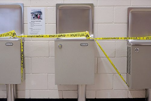 SHANNON VANRAES / WINNIPEG FREE PRESS
Drinking fountains are off limits at Lord Nelson School in Winnipeg on June 25, 2020.