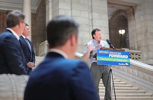 RUTH BONNEVILLE / WINNIPEG FREE PRESS
 
Local - Leg presser, Justice Minister Cliff Cullen

Photo of Greg Burnett, Executive Director of Downtown Safety Partnership answering questions from reporters at the podium during presser Friday.

Justice Minister Cliff Cullen holds a news conference announcing major funding into downtown Winnipeg safety investments on the Grand Staircase of the Legislative Building on Friday.

Politicians, city officials and company leaders were present for the announcement including: Wpg. Mayor - Brian Bowman, Downtown Biz CEO - Kate Fenske, Mark Chipman, Kevin Chief, Greg Burnett and many others.

See Larry Kusch story. 



.June 26,  2020