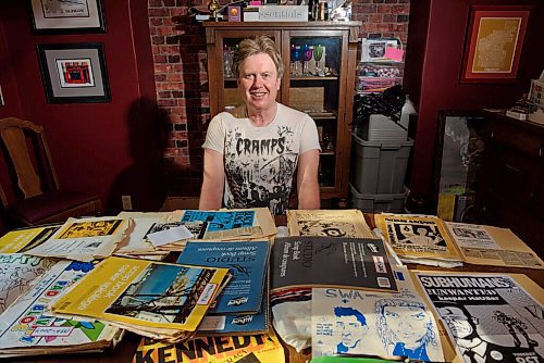 JESSE BOILY  / WINNIPEG FREE PRESS
Glen Morris, 58, looks through his collection of ticket stubs, newspaper clippings, hand written set lists and posters since 1976 creating his own personal history of Winniepgs music scene on Friday. Friday, June 26, 2020.
Reporter: Dave