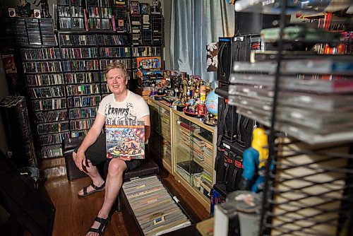 JESSE BOILY  / WINNIPEG FREE PRESS
Glen Morris with his collection of CDs, tapes, and vinyls on Friday. Friday, June 26, 2020.
Reporter: Dave