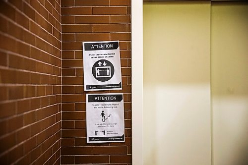 MIKAELA MACKENZIE / WINNIPEG FREE PRESS

Elevators in the Portage and Main concourse, with new COVID-19 measures in place, in Winnipeg on Monday, June 29, 2020. For Gabrielle Piche story.
Winnipeg Free Press 2020.