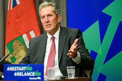 JESSE BOILY  / WINNIPEG FREE PRESS
Premier Brian Pallister speaks at a press conference at the Manitoba legislature building on Tuesday.  Tuesday, June 30, 2020.
Reporter: