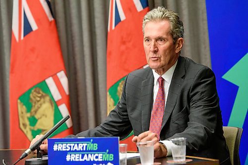 JESSE BOILY  / WINNIPEG FREE PRESS
Premier Brian Pallister speaks at a press conference at the Manitoba legislature building on Tuesday.  Tuesday, June 30, 2020.
Reporter: