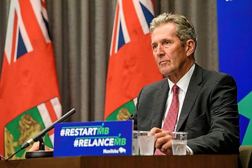 JESSE BOILY  / WINNIPEG FREE PRESS
Premier Brian Pallister speaks at a press conference at the Manitoba legislature building on Tuesday.  Tuesday, June 30, 2020.
Reporter: