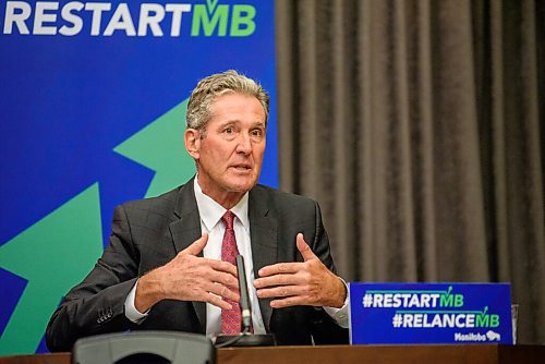 JESSE BOILY  / WINNIPEG FREE PRESS
Premier Brian Pallister speaks at a press conference at the Manitoba legislature building on Tuesday.  Tuesday, June 30, 2020.
Reporter: