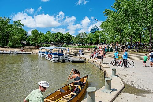JESSE BOILY  / WINNIPEG FREE PRESS
People gather at the Forks for Canada Day an often busy spot but due to social distancing and cancelled events it was not as busy as previous years at the popular meeting place on Wednesday. Wednesday, July 1, 2020.
Reporter: