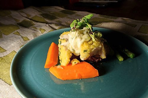 JESSE BOILY  / WINNIPEG FREE PRESS
The finished pickerel dinner from Fusion Grill kit on Wednesday. Wednesday, July 1, 2020.
Reporter:Alison Gillmor