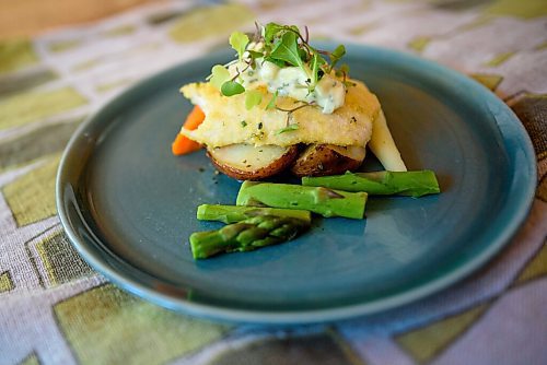 JESSE BOILY  / WINNIPEG FREE PRESS
The finished pickerel dinner from Fusion Grill kit on Wednesday. Wednesday, July 1, 2020.
Reporter:Alison Gillmor