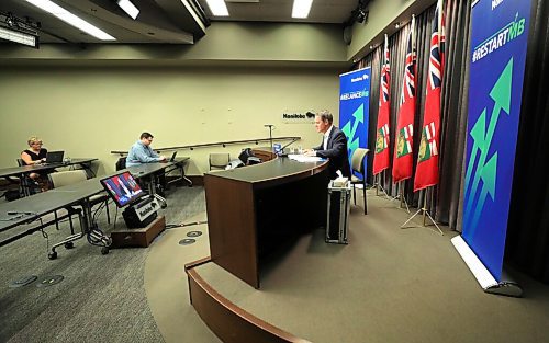 RUTH BONNEVILLE / WINNIPEG FREE PRESS


Local - Leg  Health Presser

Health Minister Cameron Friesen holds press conference at the  Legislative Building on Thursday. 


July 1st,  2020