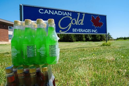 JESSE BOILY  / WINNIPEG FREE PRESS
A stack of Pic-a-pops wait to be shipped of at the  Canadian Gold Beverages bottling plant in Marchand on Thursday. Thursday, July 2, 2020.
Reporter: Declan