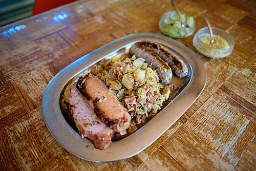 JESSE BOILY  / WINNIPEG FREE PRESS
The choucroute garni from the Little Goat dinner kit on Thursday. Thursday, July 2, 2020.
Reporter: Alison Gillmor