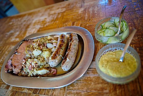 JESSE BOILY  / WINNIPEG FREE PRESS
The choucroute garni from the Little Goat dinner kit on Thursday. Thursday, July 2, 2020.
Reporter: Alison Gillmor