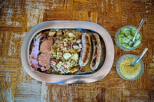 JESSE BOILY  / WINNIPEG FREE PRESS
The choucroute garni from the Little Goat dinner kit on Thursday. Thursday, July 2, 2020.
Reporter: Alison Gillmor