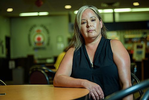 JESSE BOILY  / WINNIPEG FREE PRESS
Naomi Vermette, the manager at the Winnipeg South Osbourne Legion, stops for a photo at her bar on Friday. Many legions are struggling to survive due to the pandemic.  Friday, July 3, 2020.
Reporter: Temur Durrani