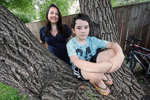 JOHN WOODS / WINNIPEG FREE PRESS
Aline Proença and her eight year old son Noah are photographed at their home in south Winnipeg Sunday, July 5, 2020. Proença commented on their COVID-19 distance learning experience.

Reporter: MacIntosh