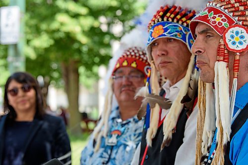 JESSE BOILY  / WINNIPEG FREE PRESS
Grand Chief Arlen Dumas speaks with media at the AMC press conference on Monday, saying the province has overstepped on the imposed smoking ban in VLT areas on First Nations in Manitoba. Monday, July 6, 2020.
Reporter: Carol