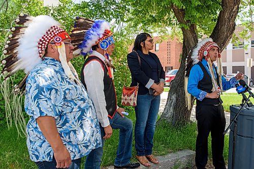 JESSE BOILY  / WINNIPEG FREE PRESS
The Assembly of Manitoba Chiefs along with Grand Chief Arlen Dumas held a press  conference on Monday, saying the province has overstepped on the imposed smoking ban in VLT areas on First Nations in Manitoba. Monday, July 6, 2020.
Reporter: Carol