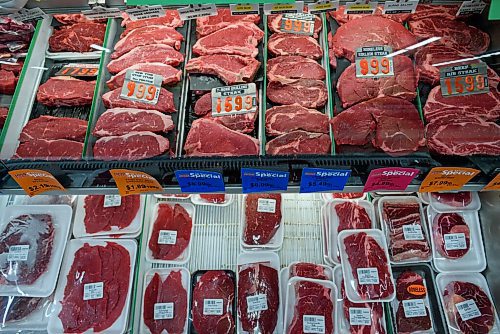 Assorted beef at the Foodfare grocery store on Tuesday. According to StatsCanada beef prices are increasing across Manitoba and the country. Tuesday, July 7, 2020.
Reporter: Temur Durrani