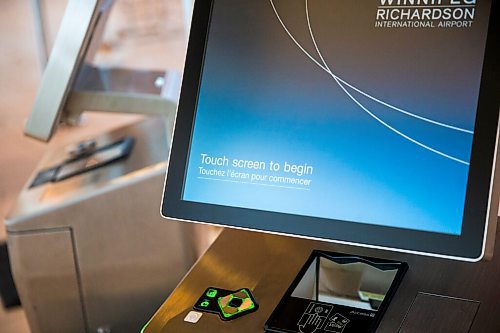 MIKAELA MACKENZIE / WINNIPEG FREE PRESS

Only every second touch screen kiosk is turned on, and they are frequently wiped down, at the Winnipeg James Armstrong Richardson International Airport in Winnipeg on Wednesday, July 8, 2020. For Ben Waldman story.
Winnipeg Free Press 2020.