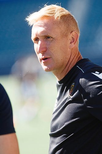 MIKE DEAL / WINNIPEG FREE PRESS
Head coach of Valour FC, Rob Gale, during practice at IG Field Wednesday morning. 
200708 - Wednesday, July 08, 2020.