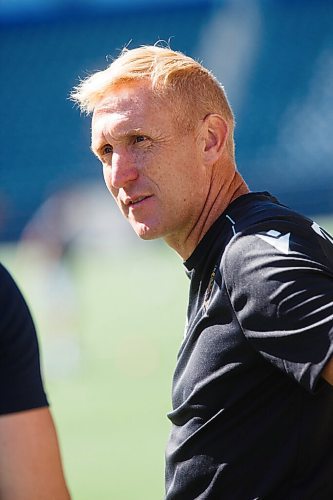 MIKE DEAL / WINNIPEG FREE PRESS
Head coach of Valour FC, Rob Gale, during practice at IG Field Wednesday morning. 
200708 - Wednesday, July 08, 2020.