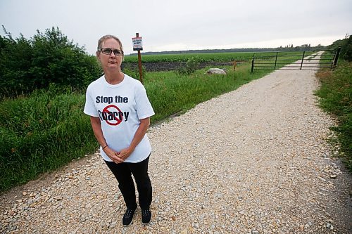 JOHN WOODS / WINNIPEG FREE PRESS
Judy Thevenot, co-owner of Six Pines Petting Farm and Halloween experience, is photographed at the proposed site of Lilyfield Quarry on Sturgeon Road just north of Winnipeg Monday, January 13, 2020. Thevenot says Six Pines Farm would cease to exist if Lilyfield Quarry gets the conditional use it seeks. The quarry owner has been denied before by the Rural Municipality of Rosser, but is raising the matter again before the Municipal Board.

Reporter: Rutgers