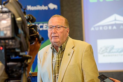 JESSE BOILY  / WINNIPEG FREE PRESS
Economic Development and Training Minister Ralph Eichler speaks to media at the launch of a new co-working space on Tuesday. Tuesday, July 14, 2020.
Reporter: Abas