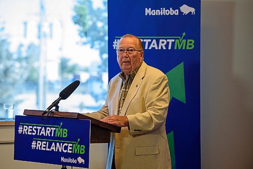 JESSE BOILY  / WINNIPEG FREE PRESS
Economic Development and Training Minister Ralph Eichler speaks at the launch of a new c0-working space on Tuesday. Tuesday, July 14, 2020.
Reporter: Abas