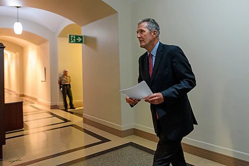 JESSE BOILY  / WINNIPEG FREE PRESS
Premier Brian Pallister spoke with media after his trip to Ontario at the Legislative building on Tuesday. Tuesday, July 14, 2020.
Reporter: