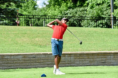 JESSE BOILY  / WINNIPEG FREE PRESS
Neel Soni tees off at the Golf Manitobas Mens Junior Championship at the Selkirk Golf and Country Club on Tuesday. Tuesday, July 14, 2020.
Reporter: Mike Sawatzky