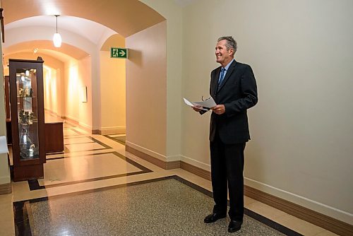 JESSE BOILY  / WINNIPEG FREE PRESS
Premier Brian Pallister moments before entering a press conference at the Legislative building on Wednesday. Wednesday, July 15, 2020.
Reporter: