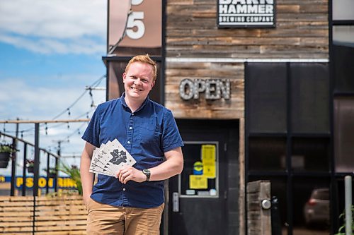 MIKAELA MACKENZIE / WINNIPEG FREE PRESS

Rob Stansel, who has started an online beer venture called Middle Tap, poses for a portrait with a map of local breweries at Barn Hammer Brewing Company in Winnipeg on Wednesday, July 15, 2020. For Ben Sigurdson story.
Winnipeg Free Press 2020.