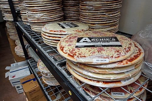 JESSE BOILY  / WINNIPEG FREE PRESS
Archies Pizzas freeze in the freezer at Archies Meats and Groceries in Starbuck on Thursday. Thursday, July 16, 2020.
Reporter: Dave