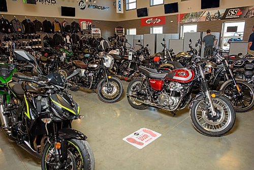 JESSE BOILY  / WINNIPEG FREE PRESS
Motorcycles at Adventure Power Products in Ile de Chenes on Thursday. Roth has seen an increase in motorcycle sales at his store during the pandemic. Thursday, July 16, 2020.
Reporter: Kellen