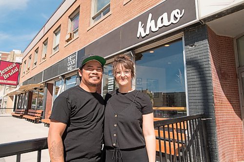 Mike Sudoma / Winnipeg Free Press
Khao House owners (left to right) Randy Khounnoraj and Korene McCaig in front of their restaurant attached to the Good Will Social Club Friday afternoon
July 17, 2020