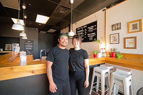 Mike Sudoma / Winnipeg Free Press
Khao House owners (left to right) Randy Khounnoraj and Korene McCaig inside of their restaurant attached to the Good Will Social Club Friday afternoon
July 17, 2020