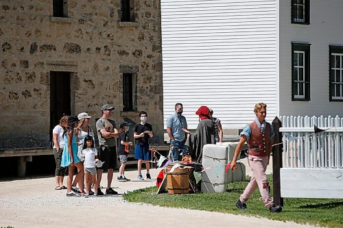 JOHN WOODS / WINNIPEG FREE PRESS
Park visitors listen in as interpreters tell the history of Lower Fort Garry Sunday, July 19, 2020. The park opened to visitors on Tuesday.

Reporter: desilva