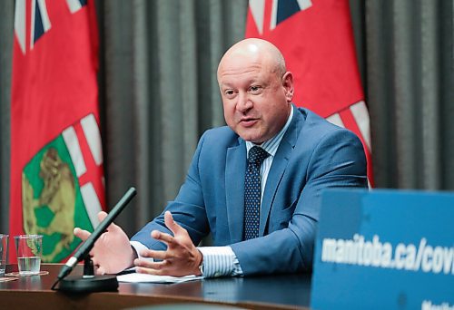 RUTH BONNEVILLE / WINNIPEG FREE PRESS

Local -  presser - Dr. Brent Roussin 


CHIEF PROVINCIAL PUBLIC HEALTH OFFICER Dr. Brent Roussin answering questions from the media during press conference at the Legislative Building on Monday. 

See story. 

July 20th, 2020