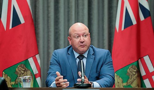 RUTH BONNEVILLE / WINNIPEG FREE PRESS

Local -  presser - Dr. Brent Roussin 


Photo of CHIEF PROVINCIAL PUBLIC HEALTH OFFICER Dr. Brent Roussin, answering questions from the media during press conference at the Legislative Building on Monday. 

See story. 

July 20th, 2020