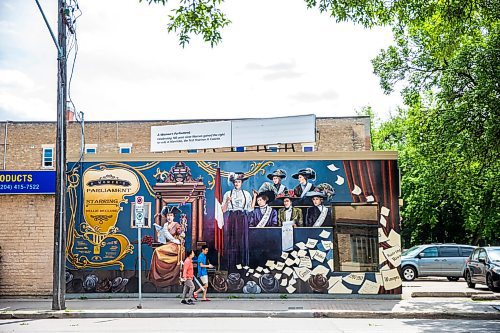 MIKAELA MACKENZIE / WINNIPEG FREE PRESS

The A Womens Parliament mural at Sargent Avenue and Furby Street in Winnipeg on Monday, July 20, 2020. For Brenda Suderman story.
Winnipeg Free Press 2020.