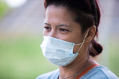 MIKAELA MACKENZIE / WINNIPEG FREE PRESS

Flora Grey speaks to the Free Press after getting tested at the Thunderbird House COVID-19 testing site in Winnipeg on Tuesday, July 21, 2020. For Malak Abas story.
Winnipeg Free Press 2020.