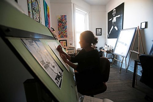 JOHN WOODS / WINNIPEG FREE PRESS
Artist Danielle Friesen is photographed in her studio in downtown Winnipeg Wednesday, July 22, 2020. 

Reporter: King/Five Things