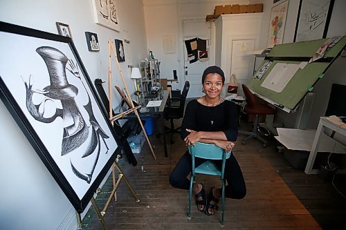 JOHN WOODS / WINNIPEG FREE PRESS
Artist Danielle Friesen is photographed in her studio in downtown Winnipeg Wednesday, July 22, 2020. 

Reporter: King/Five Things